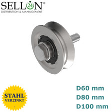 Rouleau De Portail Rouleau En V Rainure V Rouleau ZN Galvanisé 60 80 100 Mm