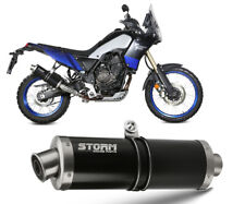 Storm Exhaust Black Oval Stainless SteelYamaha Tenere 700 World Raid 2022 2024
