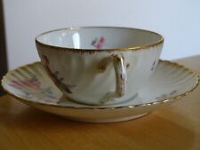 SARREGUEMINES 1 TASSE A CAFE THE ART NOUVEAU PORCELAINE fleurs de Saxe 1920