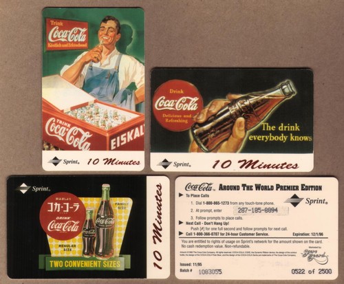 Cartes téléphone coca - cartes, coca-cola