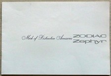 FORD ZEPHYR & ZODIAC Mk IV Car Accessories Sales Brochure c1966