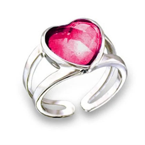 Rhodium brass ring with - rhodium,