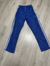 Vintage 70s Adidas Ventex Nylon Track Pants Blue 3-Stripes Rare Men’s Size 34