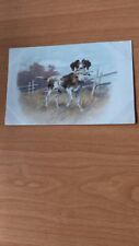 Old postcard dog hunting