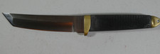Cold Steel Tanto Knife with 4 1/2" blade. Vintage with brass. Edge never sharpen
