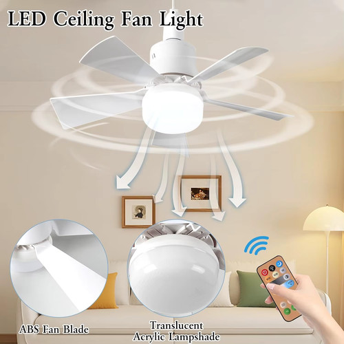 Ventilateur plafond led e27 - ventilateur,