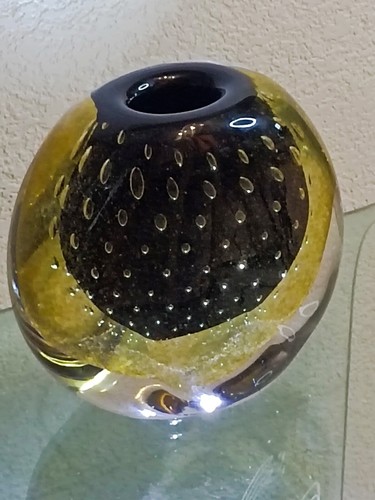Vase pâte verre soufflé - verre,