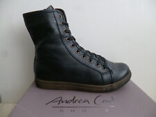 Andrea Conti Bottes Femme En Cuir Noir 0342856