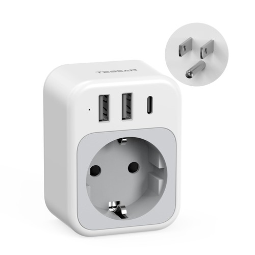 Adaptateur prise usa en - adaptateur, 4