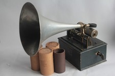Pathé Cylinder Phonograph with 22 Cylinders Wax (72897)