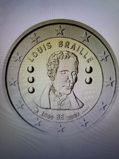 Pièce neuve euros commémorative Belgique 2009 Louis Braille - Neuve UNC