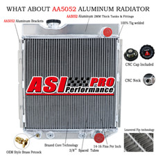 3 Rangées Radiateur Aluminium