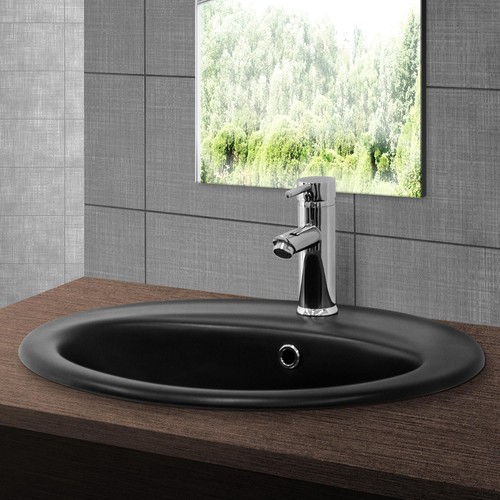 Lavabo céramique noir - céramique,