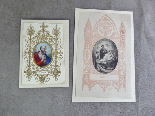 Deux images pieuses - images,