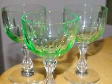 VAL ST LAMBERT 3 ANCIENS VERRES A APERITIF CRISTAL MODELE OLIVES OURALINE  11 cm