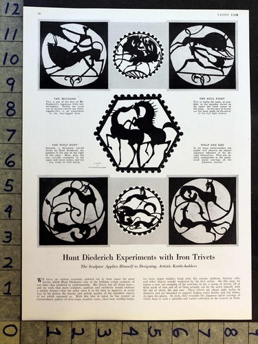 1920 iron sculptor trivet - 1920,