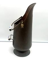 Vintage Dutch Copper Charcoal Bucket Porcelain Handle DELFT