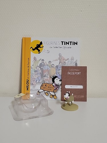 Figurine tintin milou - milou, en