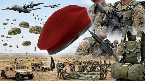 Beret parachutiste amarante - amarante,