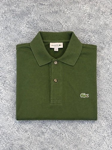 Polo lacoste vert kaki classic - polo,