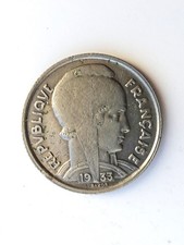 PIECE DE 5 FRANCS 1933 L . BAZOR