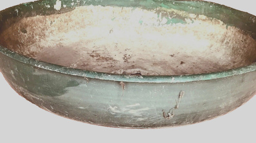 Bac rond zinc patine verte - rond,