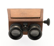 Stéréoscope 6x13 en bois – Visionneuse stéréoscopique ancienne