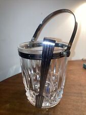 Cristal d'Arques ice bucket Villandry ice cubes + stainless pliers