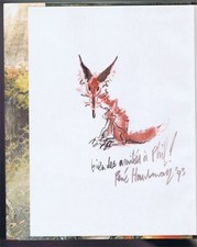 DEDICACE René HAUSMAN  TROIS CHEVEUX BLANCS  TL 750 ex. jaquette / marque-pages