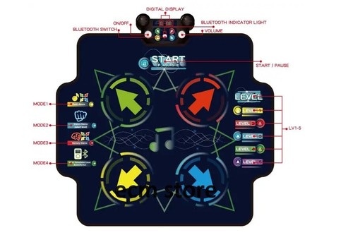 Tapis jeu défi danse - tapis,