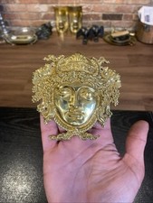 P E Guerin NY Bronze Brass Goddess Face Ornate Furniture Ornament Plaque