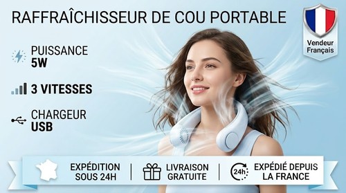Ventilateur cou nuque portable - cou,