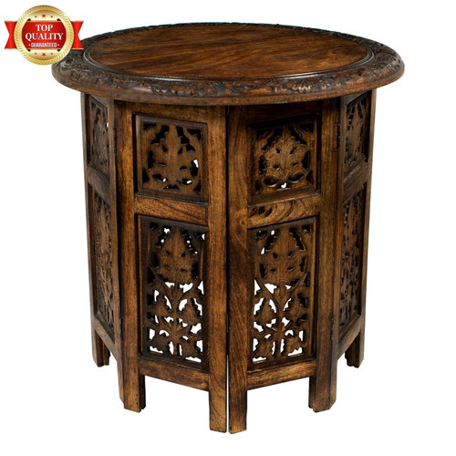 Solid wood accent end - solid,