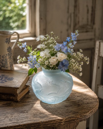 Vase rond art déco - rond, en