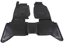 Tapis De Sol Caoutchouc À Bords Hauts Pour Isuzu D-Max 2016-2019 Noir