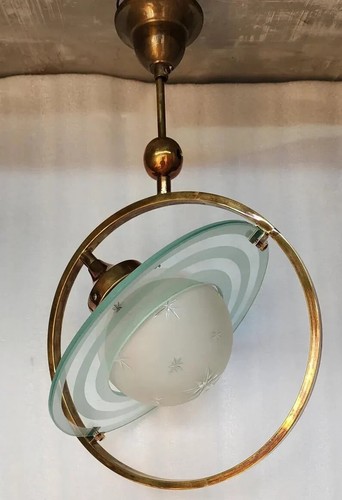 Plafonnier laiton saturne - plafonnier,