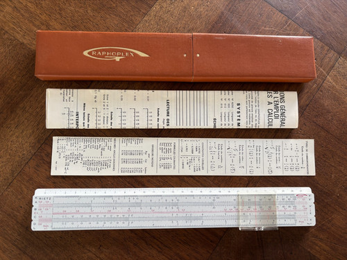 Ancienne règle calcul - ancienne, a