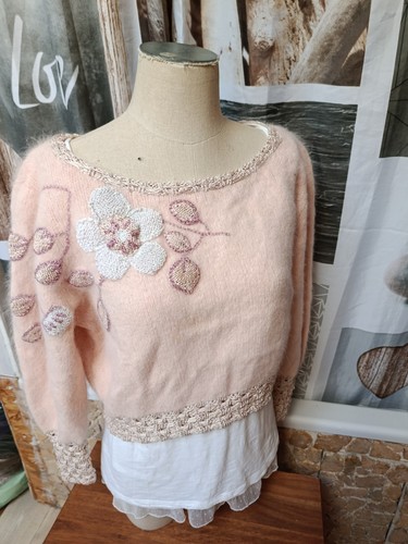Superbe pull angora laine - ,