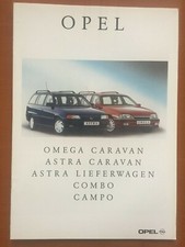 Brochure Opel Caravan Omega A Astra F Van Combo Campo 8/92; brochure