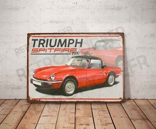 Plaque métal vintage triumph spitfire 1500 Enseigne Garage Décoration Déco