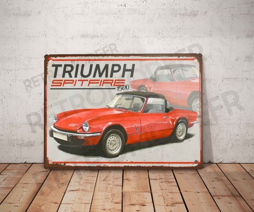 Plaque métal vintage triumph
