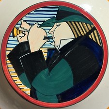 Assiette au sonneur Bombarde Paul Fouillen HB Quimper 1925 Bretagne