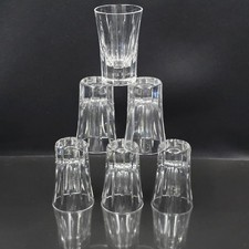 CHRISTOFLE IRIANA crystal shot glasses x6