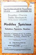 1951 Brochure AGRICULTURAL ACCESSORIES Demoussis Neuillé-Pont-Pierre
