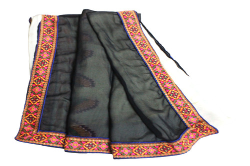 Robe femme sari tissu noir - robe,