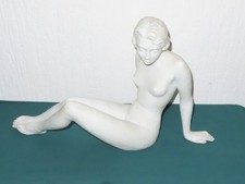 Figurine Rosenthal "Femme Nue" Assise Conçue Par Otto Koch 1040A ! H: 31,4cm