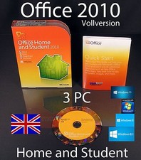 Microsoft Office Famille et Étudiant 2010 Anglais Version Complète 3 PC Box + DVD Emballage d'origine
