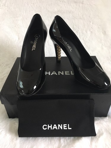Chanel patent pumps with - patent,
