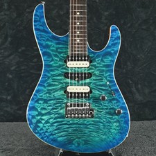 Suhr Custom Modern Quilt -Aqua Blue Burst- 2015 USED!! Excellent grain quilt! Ma