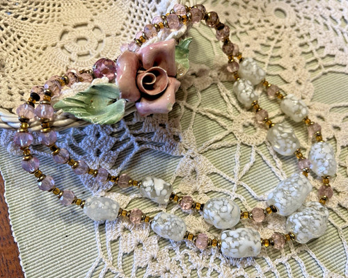 Collier ancien rangs perles - ancien,